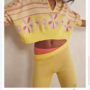 Free People Cocoa Kisses Fair Isle Lounge Set M